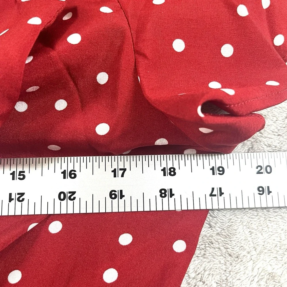 Womens Med Red Polka Dot Romper‎ Dress Retro Style Pinup 1950s 60s Rockabilly - Picture 7 of 10